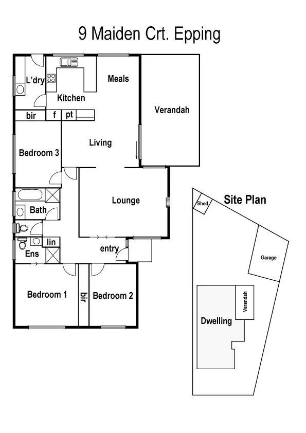 Floorplan of Homely house listing, 9 Maiden Court, Epping VIC 3076