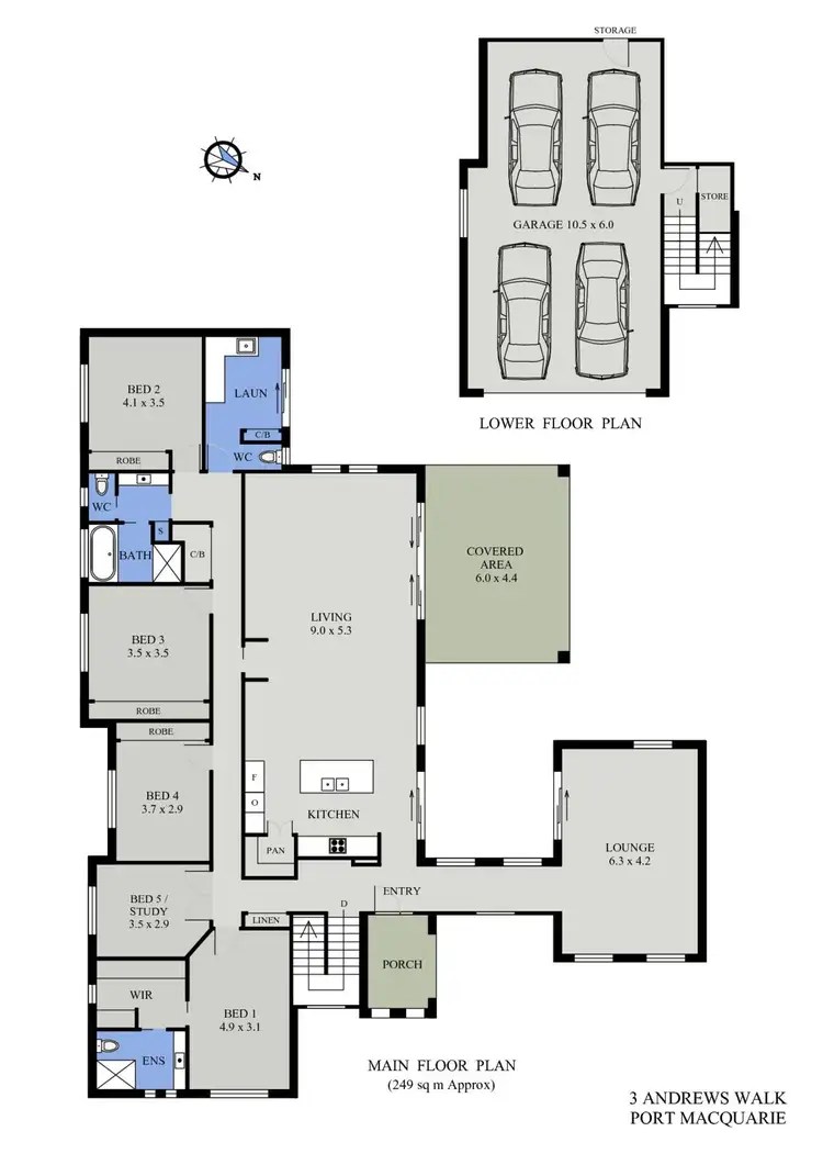 Floorplan of Homely house listing, 3 Andrews Walk, Port Macquarie NSW 2444