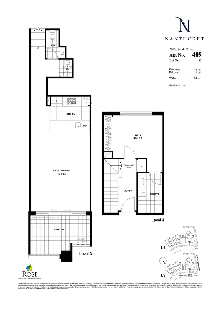Floorplan of Homely apartment listing, 409/58 Peninsula Drive, Breakfast Point NSW 2137