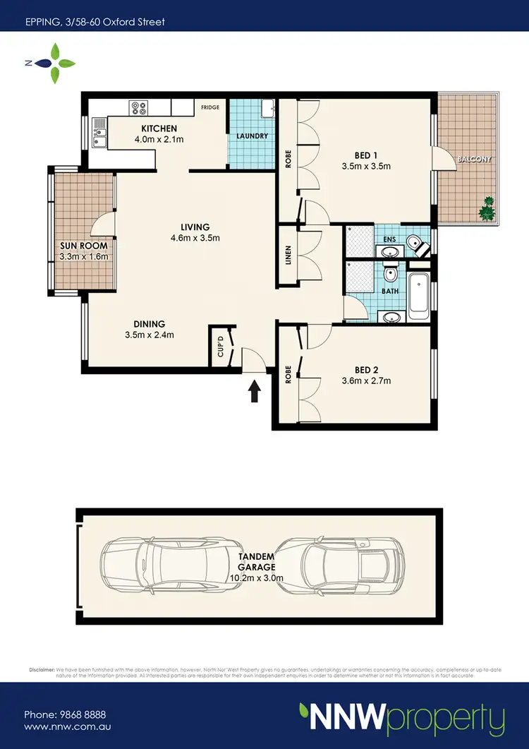 Floorplan of Homely unit listing, 3/58-60 Oxford Street, Epping NSW 2121