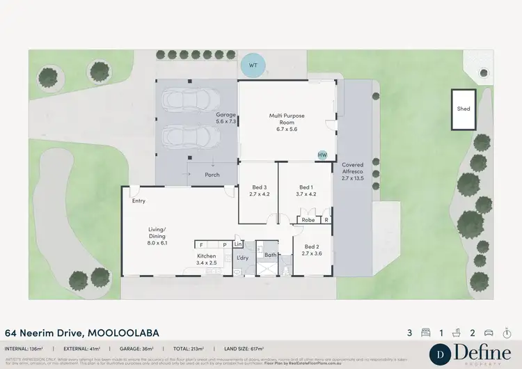 Floorplan of Homely house listing, 64 Neerim Drive, Mooloolaba QLD 4557