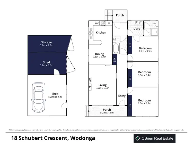 Floorplan of Homely house listing, 18 Schubert Crescent, Wodonga VIC 3690