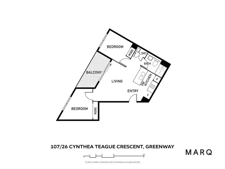 Floorplan of Homely apartment listing, 107/26 Cynthea Teague Crescent, Greenway ACT 2900