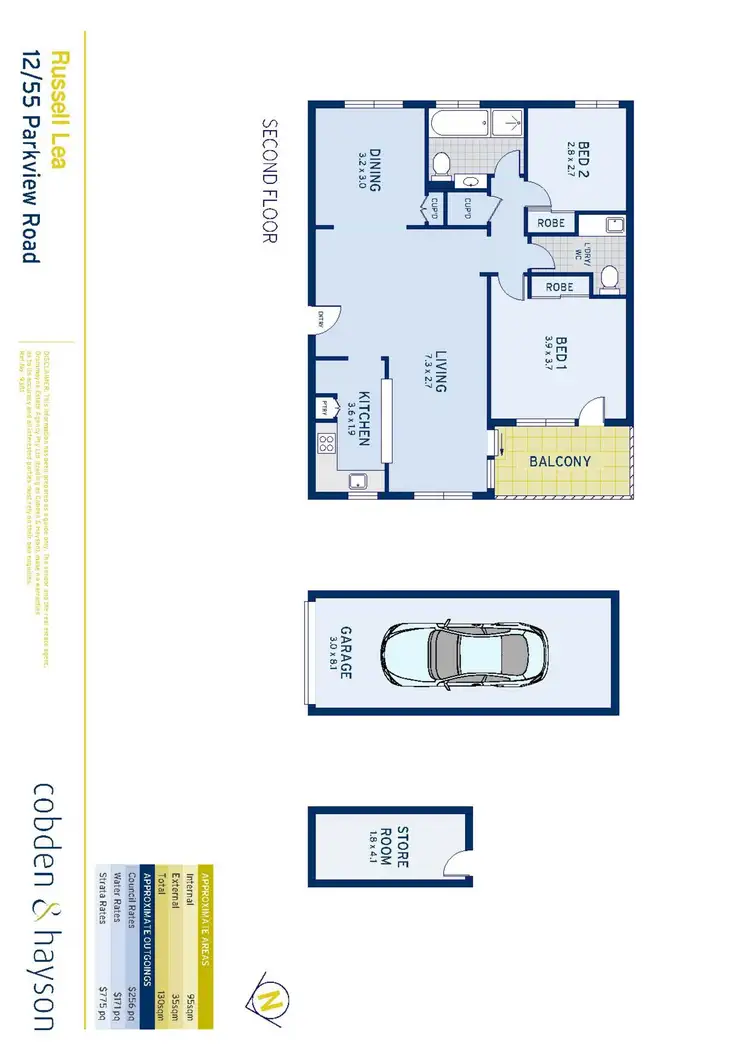 Floorplan of Homely apartment listing, 12/55 Parkview Road, Russell Lea NSW 2046