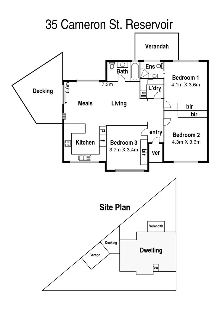 Floorplan of Homely house listing, 35 Cameron Street, Reservoir VIC 3073