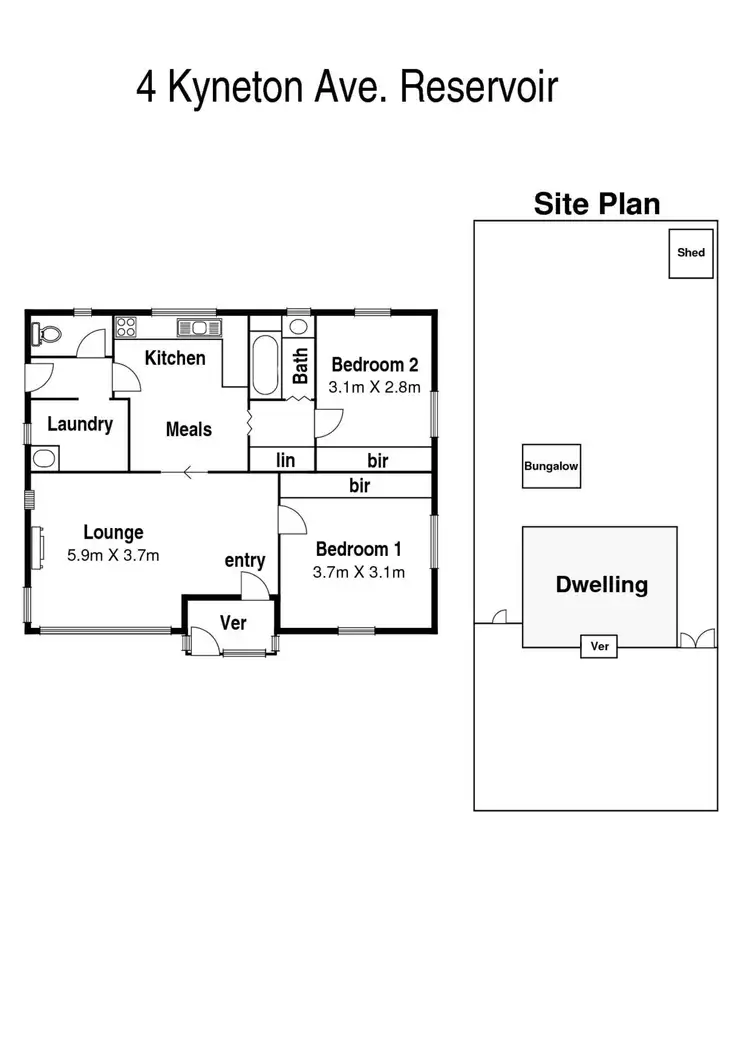 Floorplan of Homely house listing, 4 Kyneton Avenue, Reservoir VIC 3073