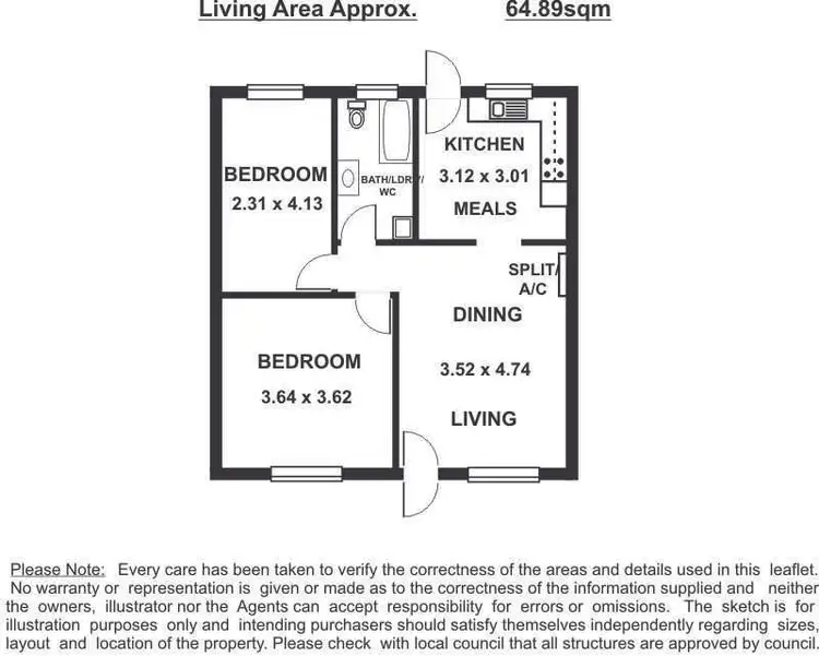 Floorplan of Homely unit listing, 3/10 Hallett Avenue, Tranmere SA 5073