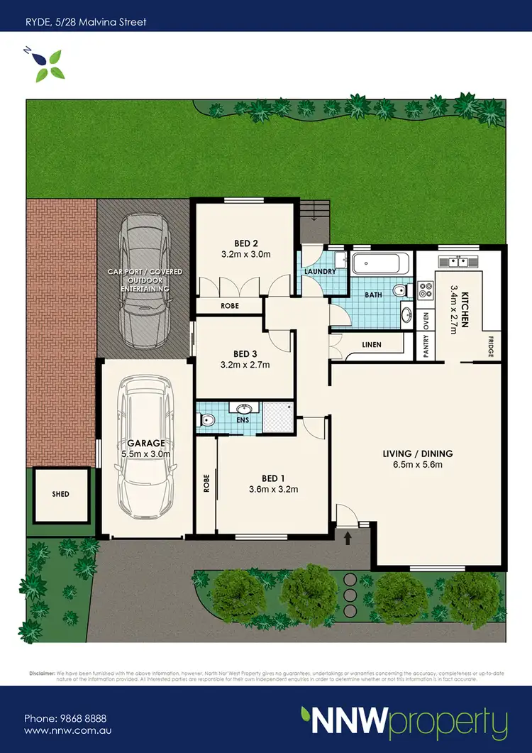 Floorplan of Homely villa listing, 5/28 Malvina Street, Ryde NSW 2112