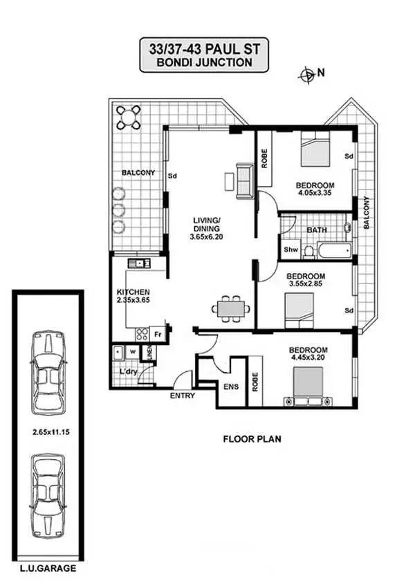 Floorplan of Homely apartment listing, 33/37-43 Paul Street, Bondi Junction NSW 2022