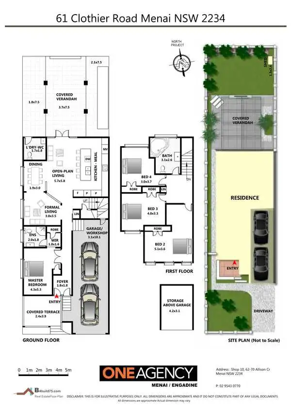 Floorplan of Homely semi-detached listing, 61 Clothier Road, Menai NSW 2234