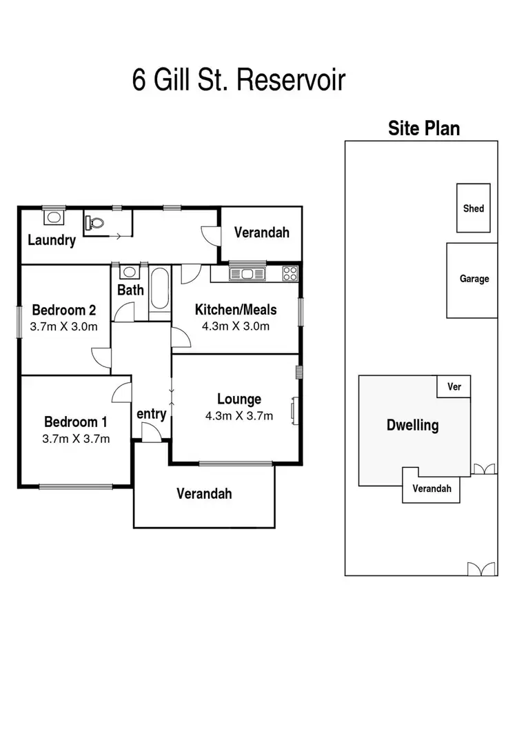 Floorplan of Homely house listing, 6 Gill Street, Reservoir VIC 3073
