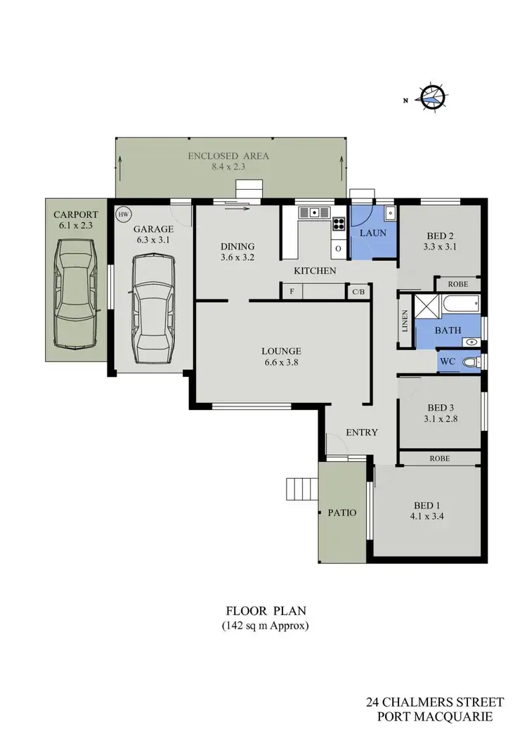 Floorplan of Homely house listing, 24 Chalmers Street, Port Macquarie NSW 2444