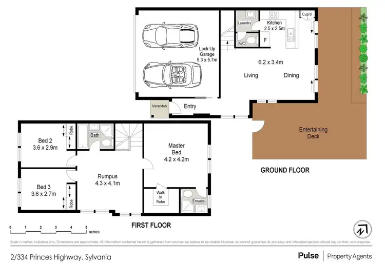 Floorplan of Homely townhouse listing, 2/334 Princes Highway, Sylvania NSW 2224