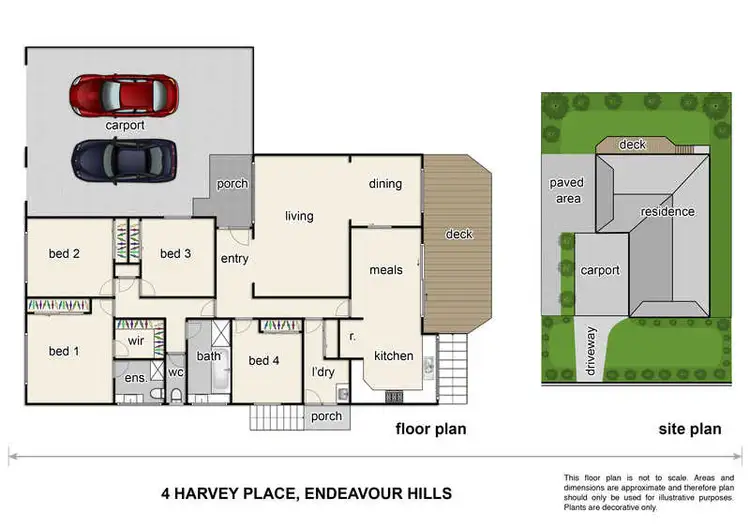 Floorplan of Homely house listing, 4 Harvey Place, Endeavour Hills VIC 3802
