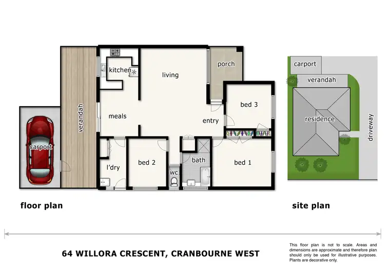 Floorplan of Homely house listing, 64 Willora Crescent, Cranbourne West VIC 3977