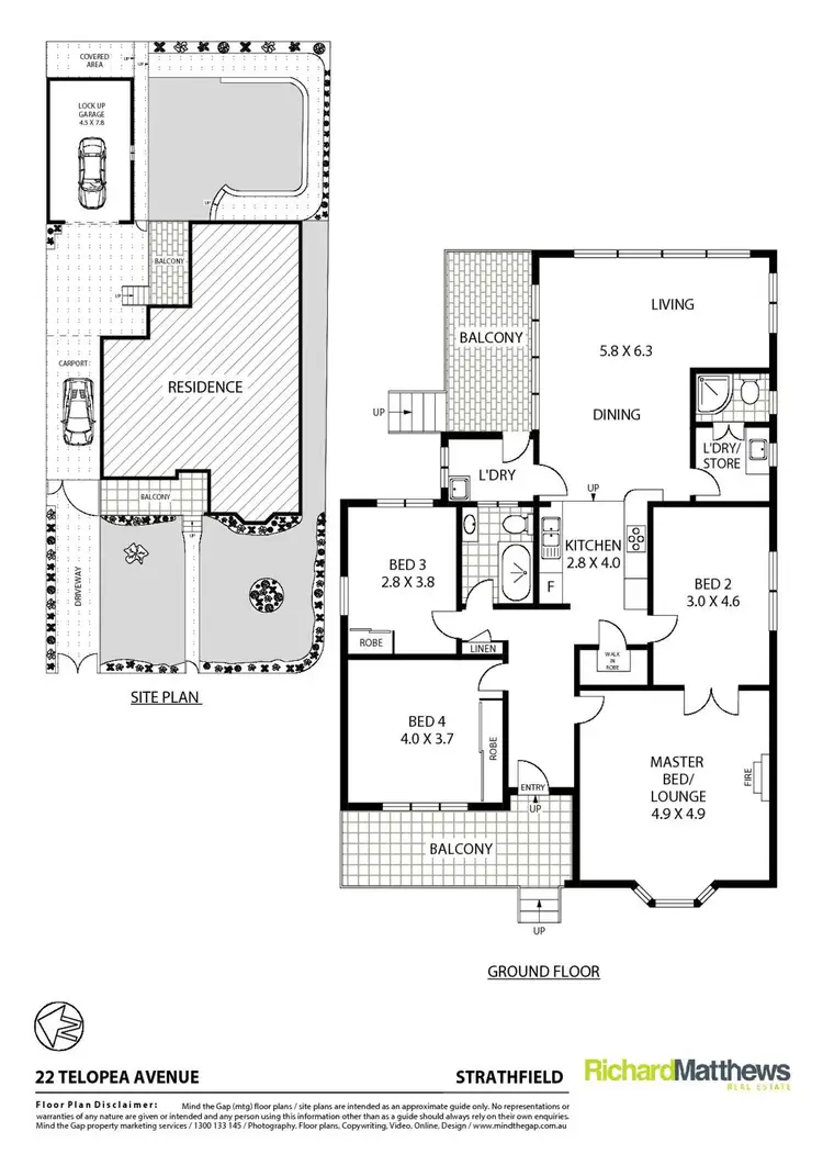 Floorplan of Homely house listing, 22 Telopea Avenue, Strathfield NSW 2135