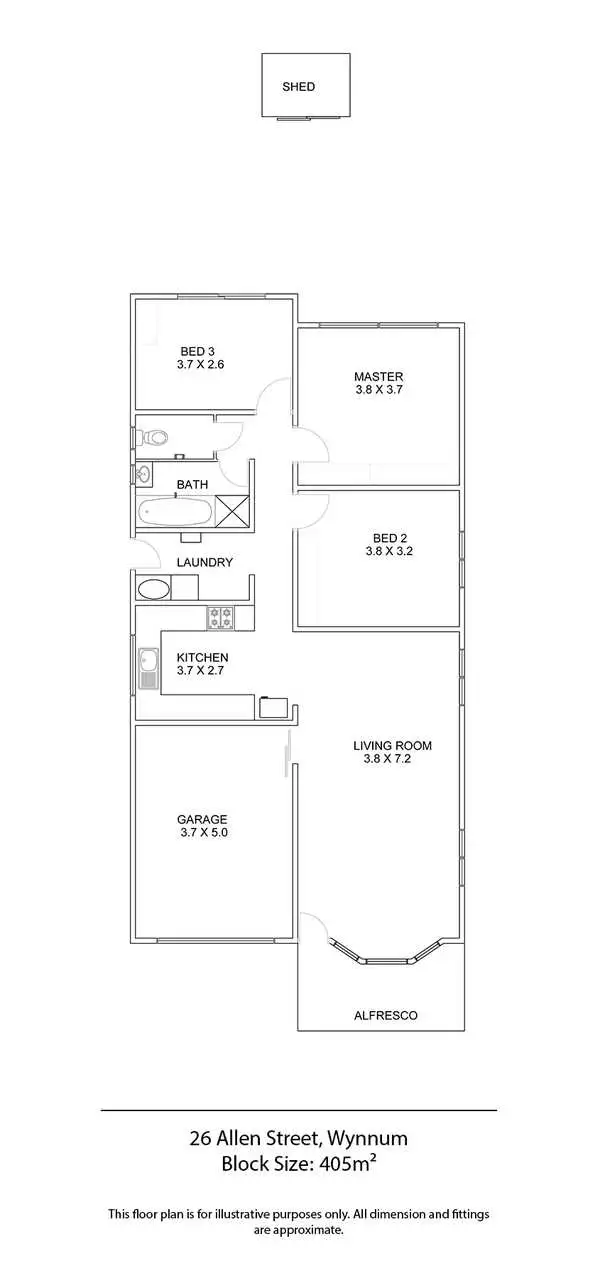 Floorplan of Homely house listing, 26 Allen Street, Wynnum QLD 4178