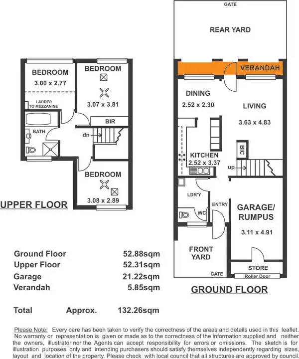 Floorplan of Homely townhouse listing, 20/7 Mooloola Way, West Lakes Shore SA 5020