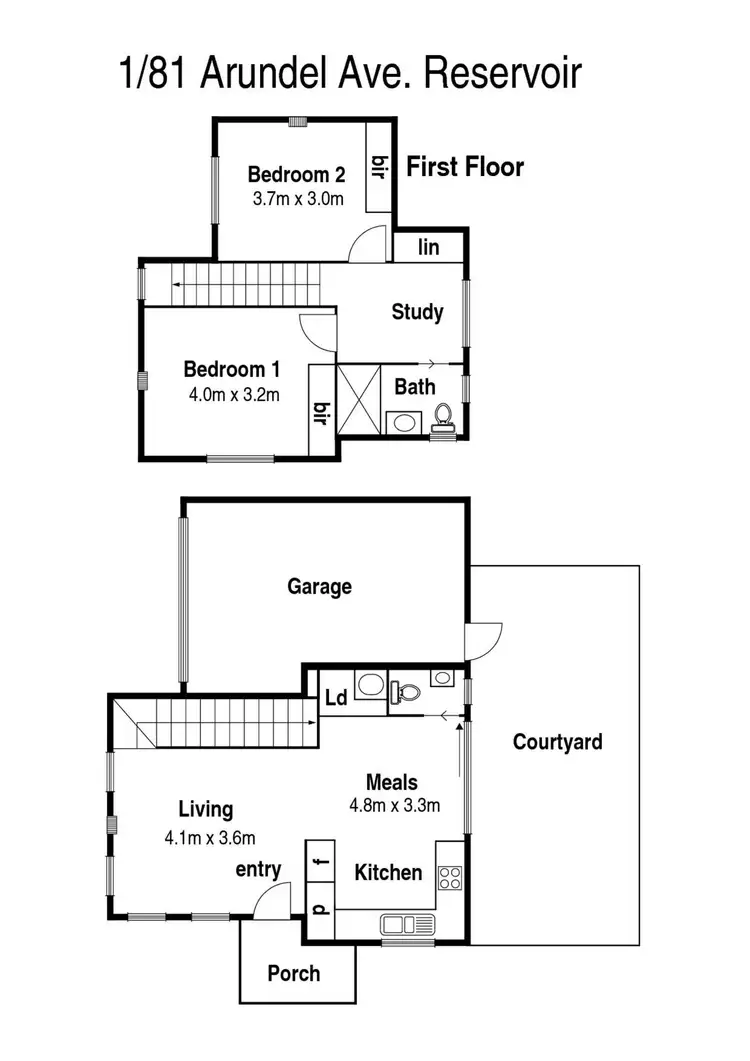 Floorplan of Homely townhouse listing, 4/81 Arundel Avenue, Reservoir VIC 3073