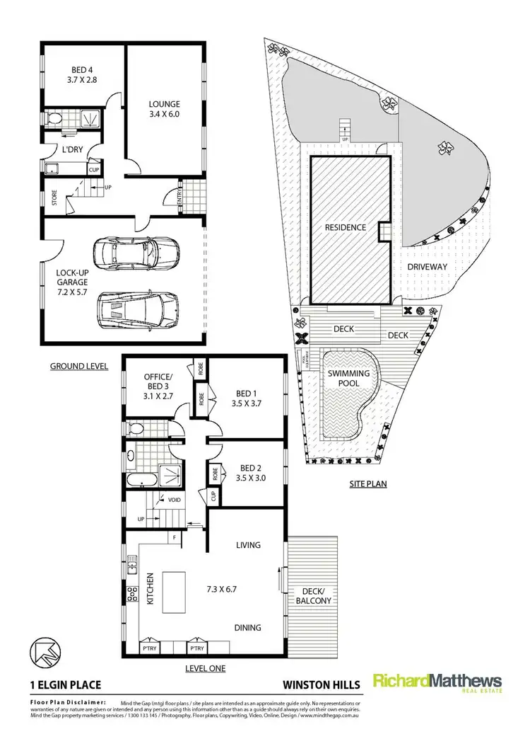 Floorplan of Homely house listing, 1 Elgin Place, Winston Hills NSW 2153