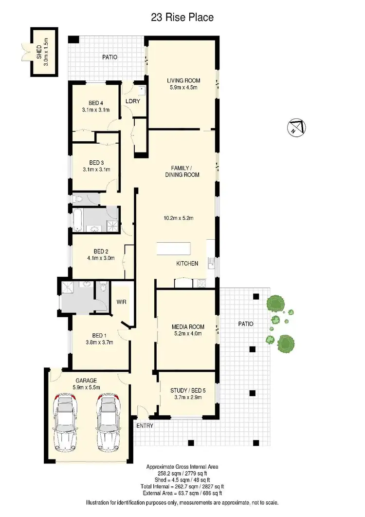 Floorplan of Homely house listing, 23 Rise Place, Moggill QLD 4070