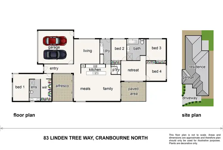 Floorplan of Homely house listing, 83 Linden Tree Way, Cranbourne North VIC 3977