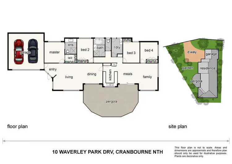 Floorplan of Homely house listing, 10 Waverley Park Drive, Cranbourne North VIC 3977