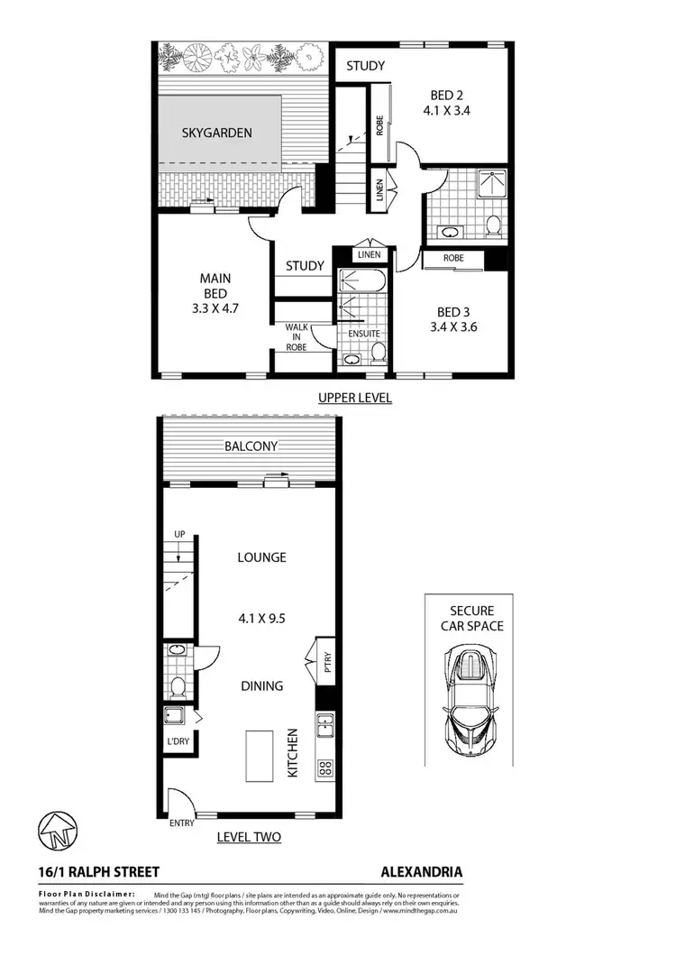 Floorplan of Homely apartment listing, 16/1 Ralph Street, Alexandria NSW 2015