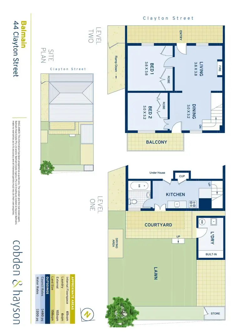 Floorplan of Homely house listing, 44 Clayton Street, Balmain NSW 2041
