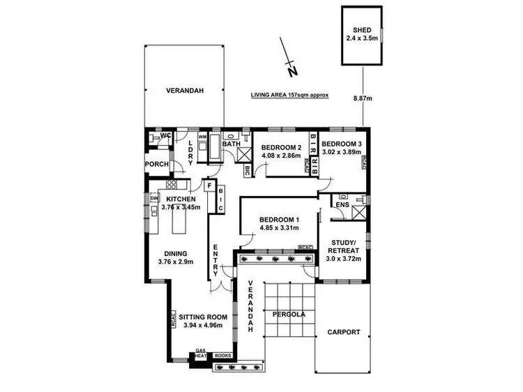 Floorplan of Homely house listing, 75 Lambert Road, Joslin SA 5070