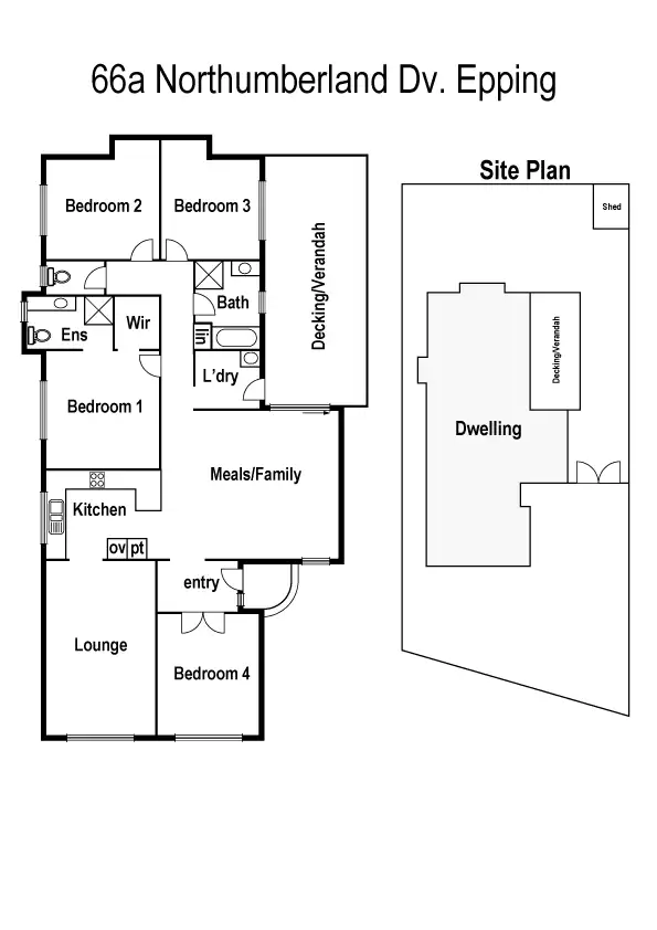 Floorplan of Homely house listing, 66A Northumberland Drive, Epping VIC 3076