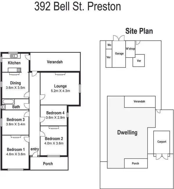 Floorplan of Homely house listing, 392 Bell Street, Preston VIC 3072