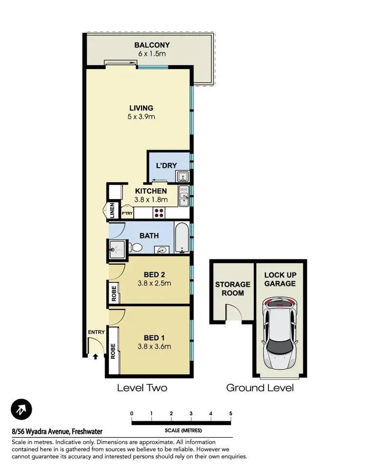 Floorplan of Homely unit listing, 8/56 Wyadra Avenue, Freshwater NSW 2096