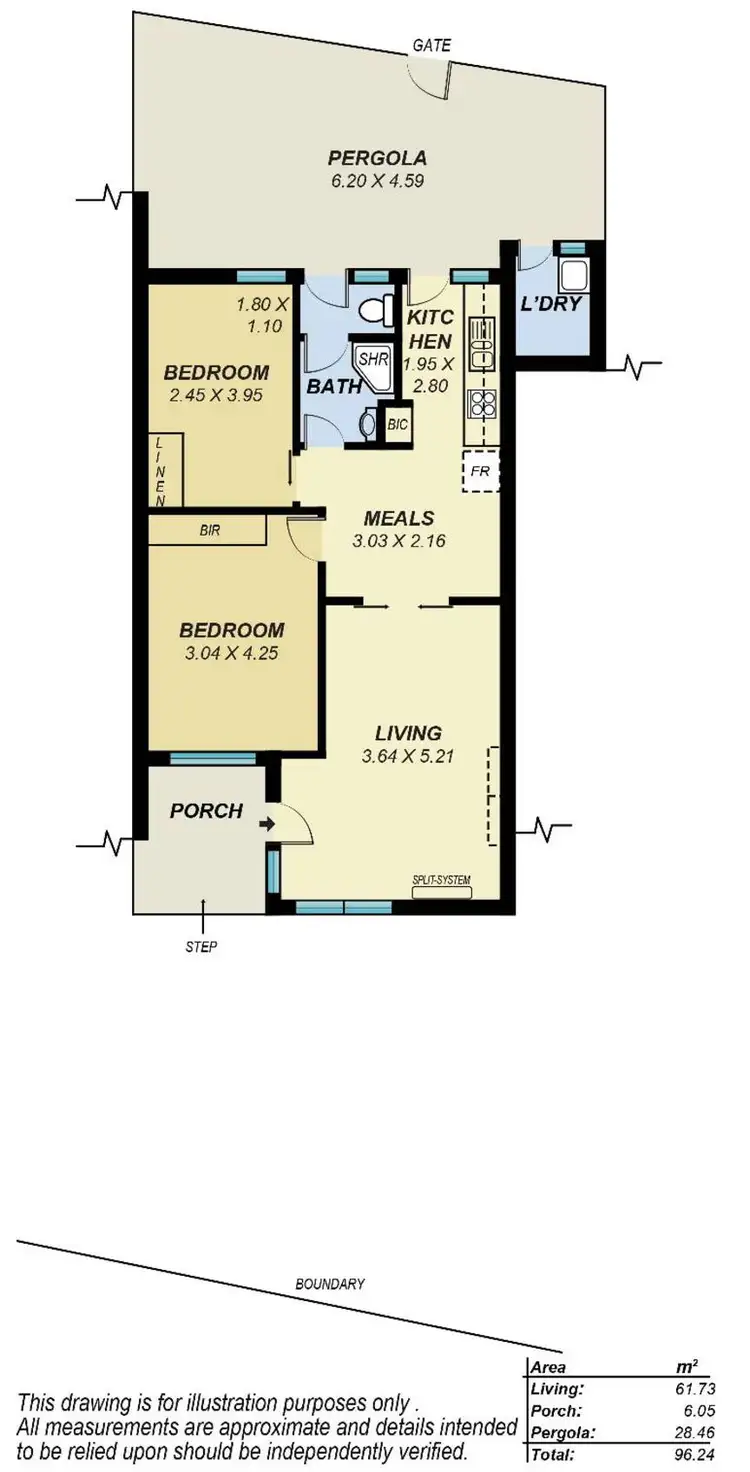 Floorplan of Homely unit listing, 2/1 Dunbar Terrace, Glenelg East SA 5045
