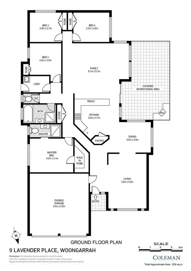 Floorplan of Homely house listing, 9 Lavender Place, Woongarrah NSW 2259