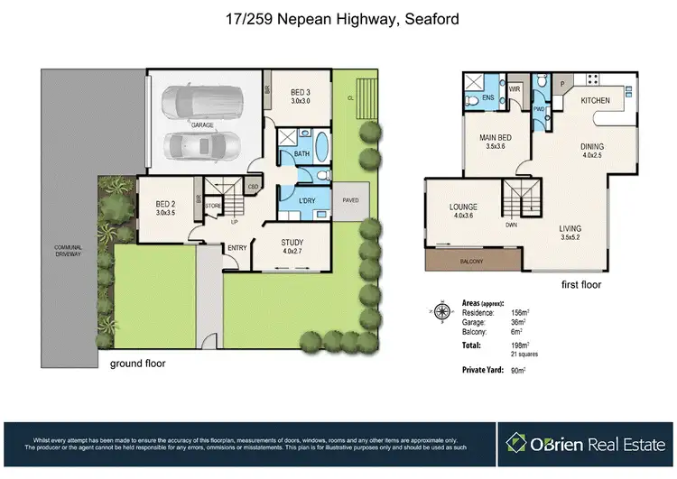Floorplan of Homely unit listing, 17/259 Nepean Highway, Seaford VIC 3198