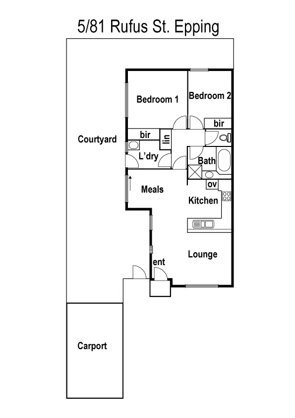 Floorplan of Homely unit listing, 5/81 Rufus Street, Epping VIC 3076