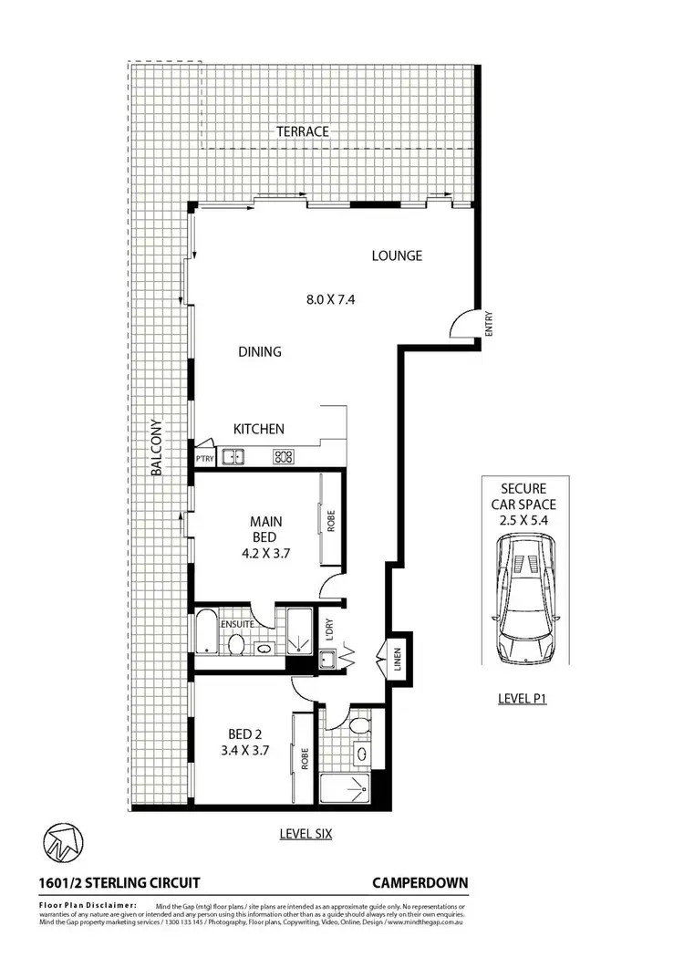 Floorplan of Homely apartment listing, 1601/2 sterling Circuit, Camperdown NSW 2050