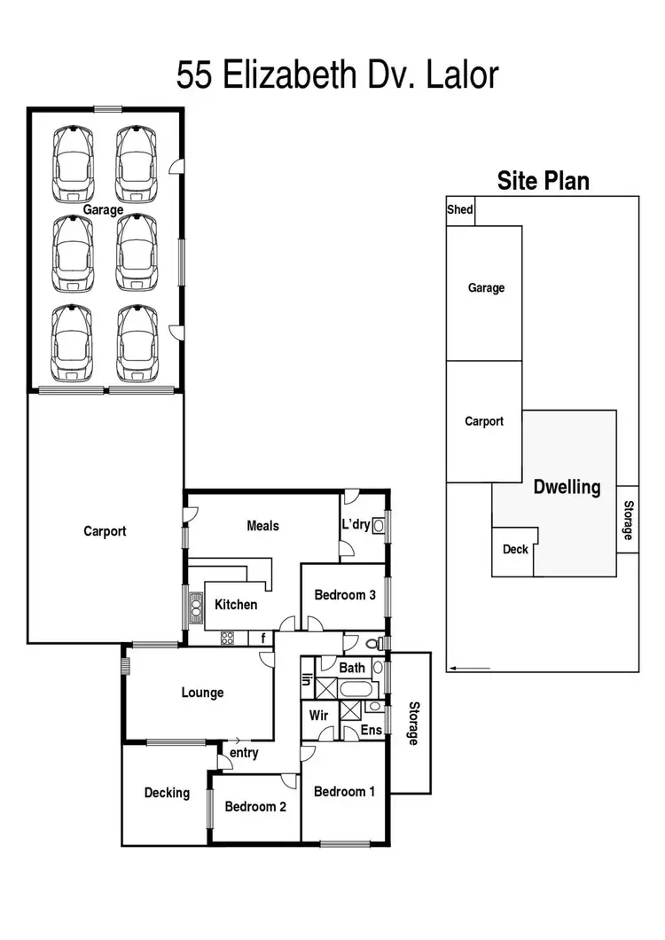 Floorplan of Homely house listing, 55 Elizabeth Drive, Lalor VIC 3075