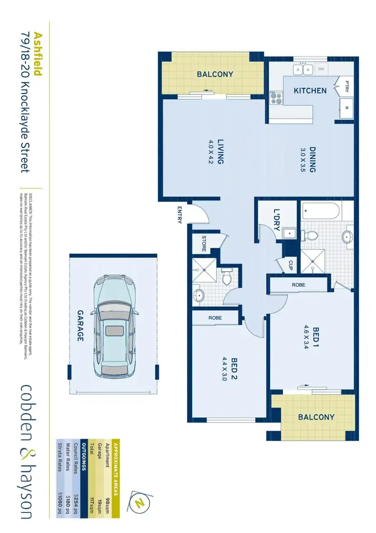Floorplan of Homely apartment listing, 79/18-20 Knocklayde Street, Ashfield NSW 2131