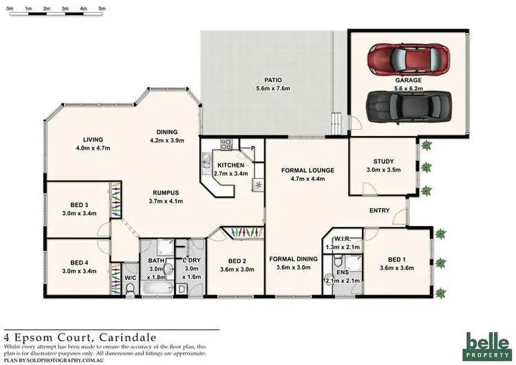 Floorplan of Homely house listing, 4 Epsom Court, Carindale QLD 4152
