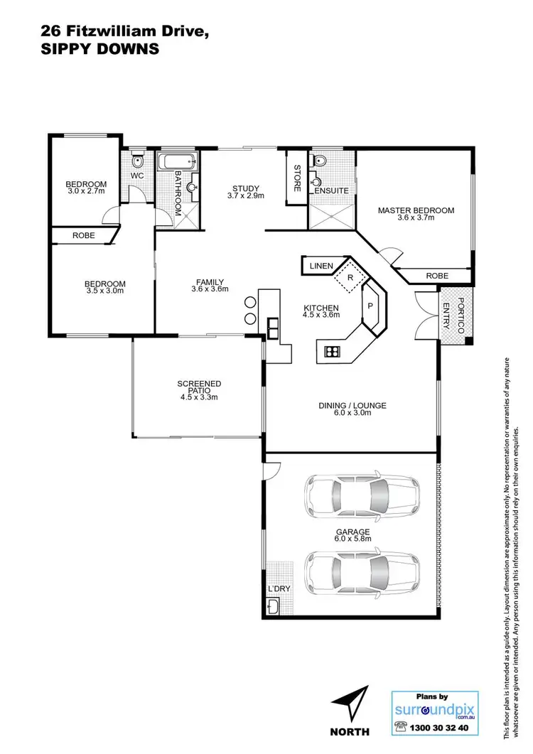 Floorplan of Homely house listing, 26 Fitzwilliam Drive, Sippy Downs QLD 4556