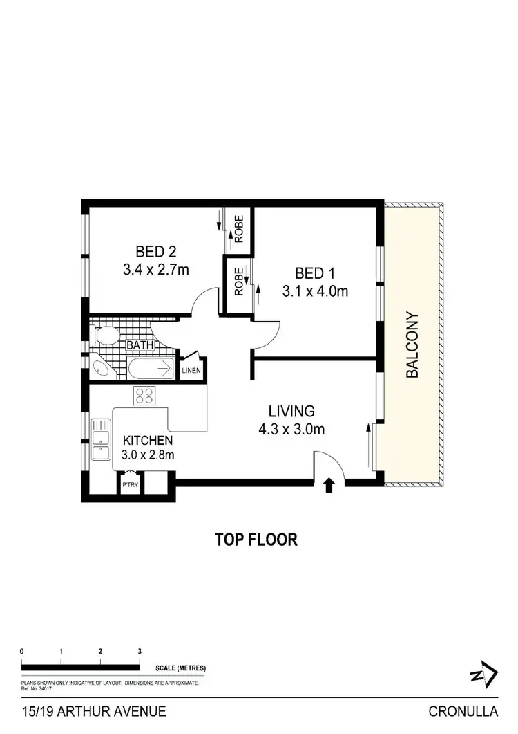 Floorplan of Homely unit listing, 15/19 Arthur Avenue, Cronulla NSW 2230