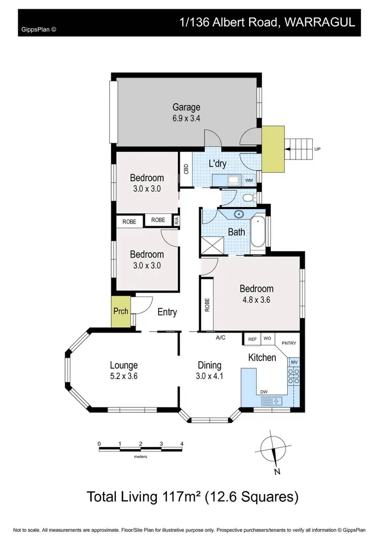 Floorplan of Homely townhouse listing, 1/136 Albert Road, Warragul VIC 3820
