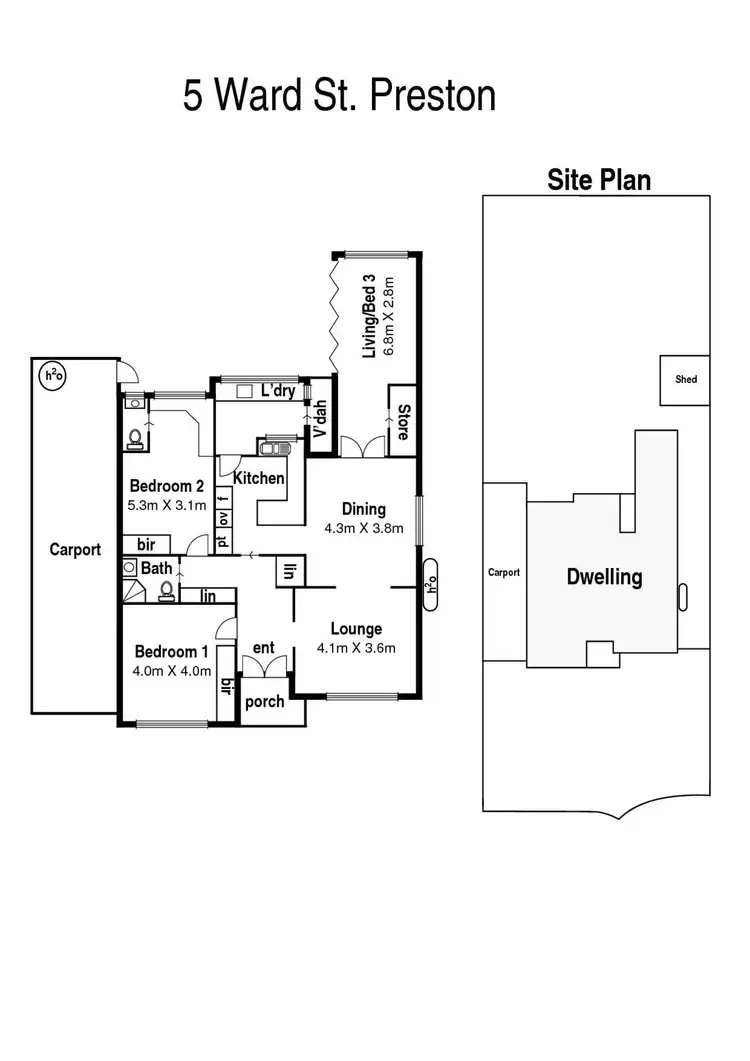 Floorplan of Homely house listing, 5 Ward Street, Preston VIC 3072