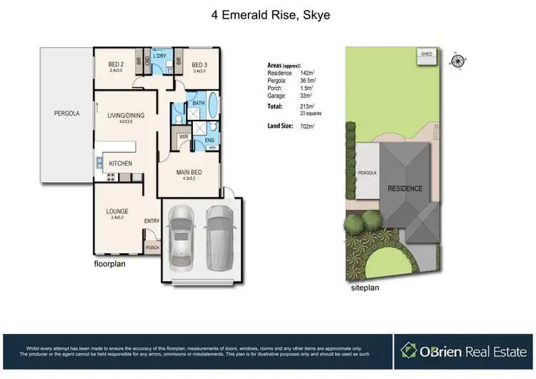 Floorplan of Homely house listing, 4 Emerald Rise, Skye VIC 3977