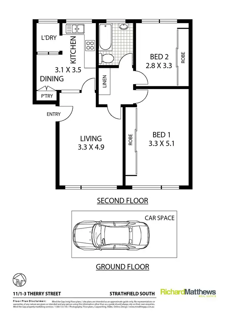 Floorplan of Homely apartment listing, 11/1-3 Therry Street, Strathfield South NSW 2136