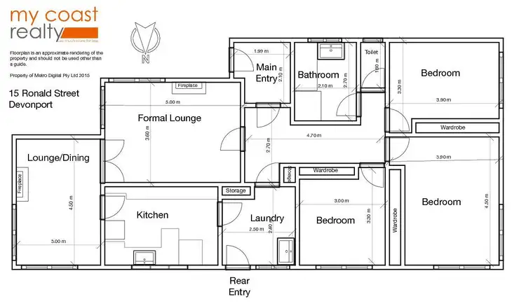 Floorplan of Homely house listing, 15 Ronald Street, Devonport TAS 7310