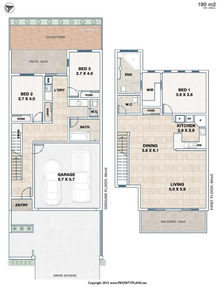 Floorplan of Homely townhouse listing, 3/22 Norton Street, Ballina NSW 2478