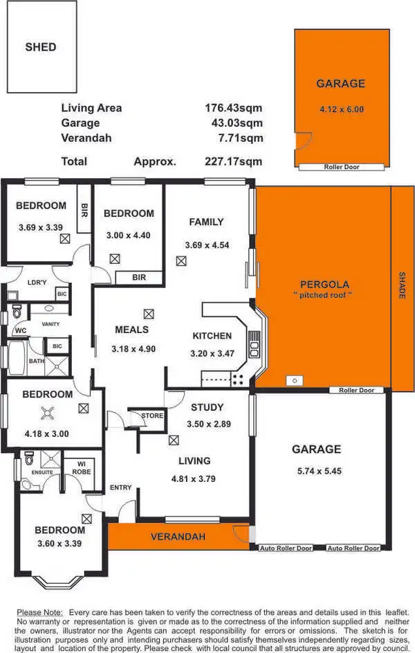 Floorplan of Homely house listing, 5 Lake Eyre Close, Greenwith SA 5125